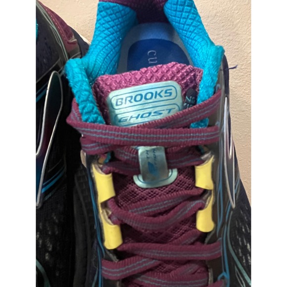 Brooks Ghost 8 Women's Running Shoes Navy Blue Teal Pink Sz 7 Medium - Picture 5 of 13